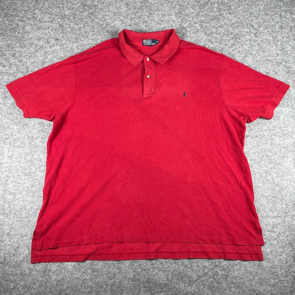 Polo Ralph Lauren Polo Shirt Mens 4XL Big Red Short Sleeve Pique Preppy 90s